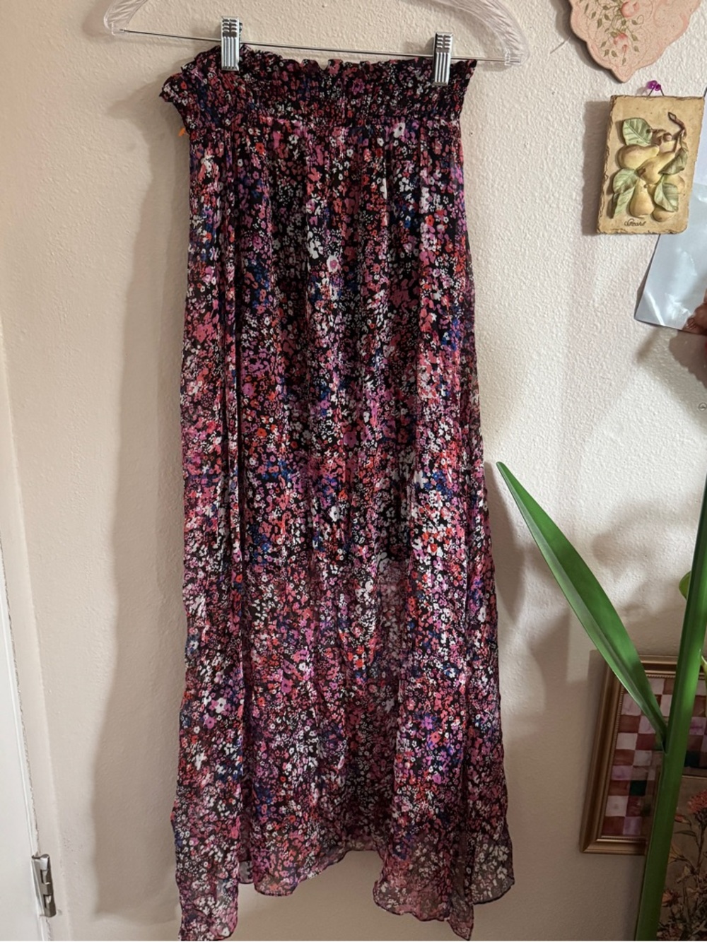 Maje Jehane Floral Silk Maxi Skirt 40 - Picture 5 of 10